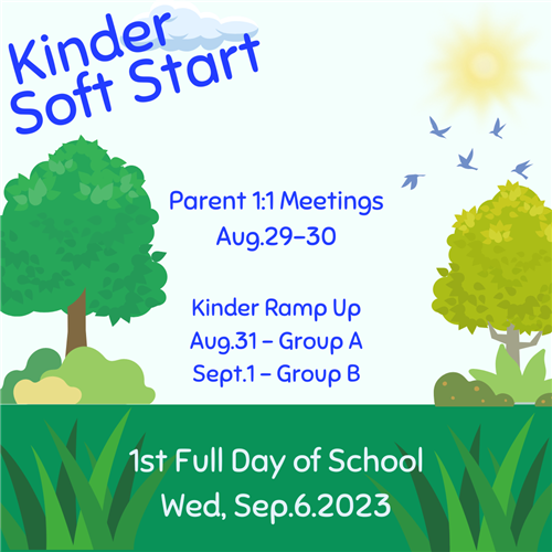 first day for Kinders September 6 2023